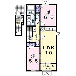 ノインエルフ 2LDKの間取図画像