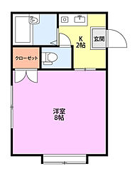 ハウス・ドルチェ 1Kの間取図画像