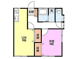 ソフィア 1LDKの間取図画像