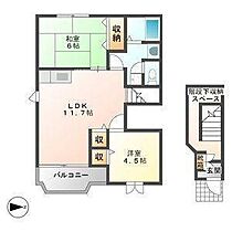 プランドゥ鳥栖II 201 ｜ 佐賀県鳥栖市曽根崎町（賃貸アパート2LDK・2階・58.12㎡） その2