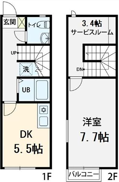 エスポワール・ド・弥生が丘 107｜佐賀県鳥栖市弥生が丘6丁目(賃貸アパート1DK・1階・42.65㎡)の写真 その2