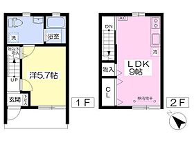 メゾン新鳥栖　B・C C-1 ｜ 佐賀県鳥栖市原古賀町（賃貸アパート1LDK・1階・39.74㎡） その2