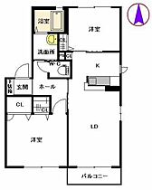 メゾン・ド・クローバー B201 ｜ 佐賀県鳥栖市曽根崎町（賃貸アパート2LDK・2階・53.28㎡） その2