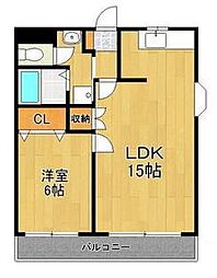 スマイルコーポ 1LDKの間取図画像