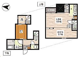ADC鳥栖ブルク 1階1LDKの間取り