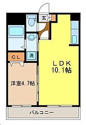 アーバンヒルズ1 1LDKの間取図画像