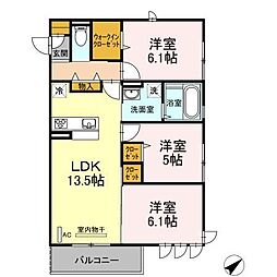 D-roomさくら 3LDKの間取図画像
