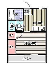 アークハイツ2 1DKの間取図画像