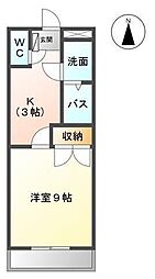 アンビション2 1Kの間取図画像
