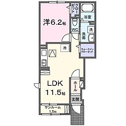 アトレ真木 1LDKの間取図画像