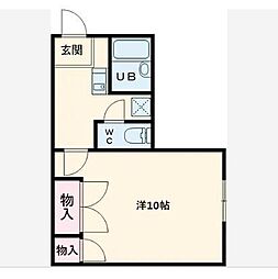 ハイマート鳥栖弐番館 1Kの間取図画像