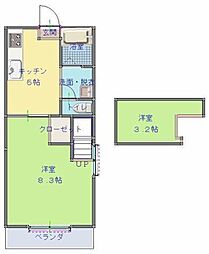 マキ1 1階1SKの間取り