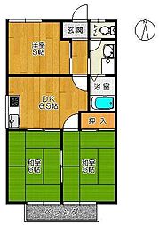 フレグランス伊藤西 3DKの間取図画像