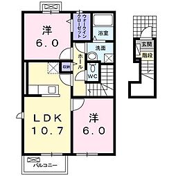 ワンプラム・K 2LDKの間取図画像