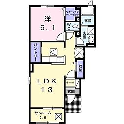 グラティス3 1LDKの間取図画像