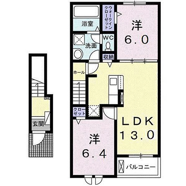 ピュアライヴ　XIII B202｜佐賀県三養基郡上峰町大字坊所(賃貸アパート2LDK・2階・59.58㎡)の写真 その2