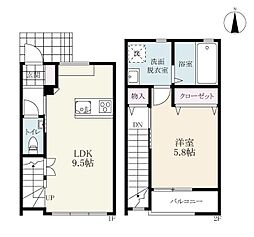 プレミアムアイランド立野 1階1LDKの間取り