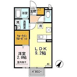 マリオン2 1LDKの間取図画像