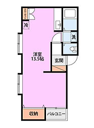 ステージハウスセガ ワンルームの間取図画像