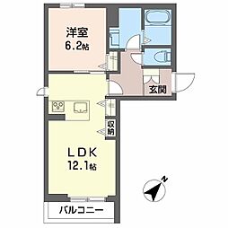 Garret 1LDKの間取図画像