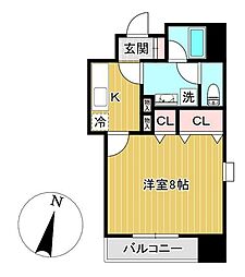 JR仙石線 宮城野原駅 徒歩11分の賃貸マンション 6階1Kの間取り