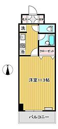 青葉レジデンス 1Kの間取図画像