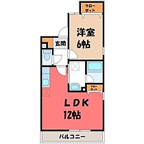 栃木県宇都宮市泉が丘2丁目（賃貸マンション1LDK・1階・42.17㎡） その2