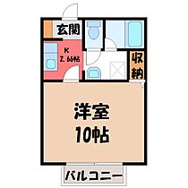 栃木県宇都宮市戸祭1丁目（賃貸アパート1K・1階・27.90㎡） その2