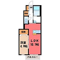 栃木県宇都宮市菊水町（賃貸アパート1LDK・1階・38.30㎡） その2