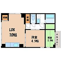 栃木県宇都宮市下栗町（賃貸マンション1LDK・3階・48.00㎡） その2