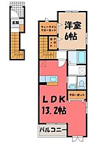 栃木県下都賀郡壬生町大師町（賃貸アパート1LDK・2階・51.13㎡） その2