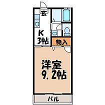 ハイツさわやかＢ  ｜ 栃木県宇都宮市峰町（賃貸アパート1K・2階・28.21㎡） その2