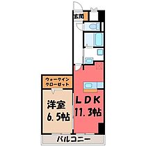 グランヒルズ  ｜ 栃木県宇都宮市台新田町（賃貸マンション1LDK・2階・45.28㎡） その2