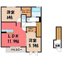 栃木県宇都宮市西川田町（賃貸アパート2LDK・2階・60.95㎡） その2