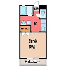 パストラル  ｜ 栃木県宇都宮市野沢町（賃貸マンション1K・3階・25.92㎡） その2