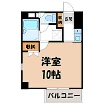 栃木県宇都宮市大通り1丁目（賃貸マンション1K・10階・25.33㎡） その2