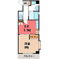 大通り秀栄マンション  ｜ 栃木県宇都宮市大通り2丁目（賃貸マンション1DK・6階・38.14㎡） その2