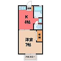 パークサイド厚木 E  ｜ 栃木県宇都宮市幸町（賃貸アパート1K・1階・26.41㎡） その2