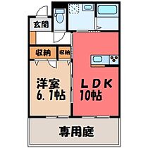 クレインヒルズ I  ｜ 栃木県宇都宮市鶴田町（賃貸マンション1LDK・1階・42.08㎡） その2