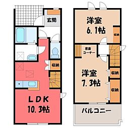 🉐敷金礼金0円！🉐日光線 鹿沼駅 徒歩49分