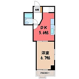 コーポルベーレ 1DKの間取図画像
