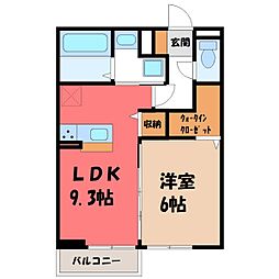 Windsor 1LDKの間取図画像