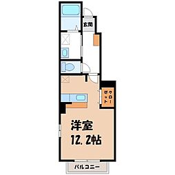 サニー・プレイス ワンルームの間取図画像