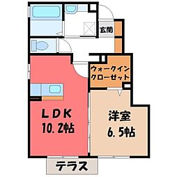 すいよう 1LDKの間取図画像