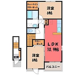 東武宇都宮線 東武宇都宮駅 バス14分 宝木団地下車 徒歩6分 2階/-
