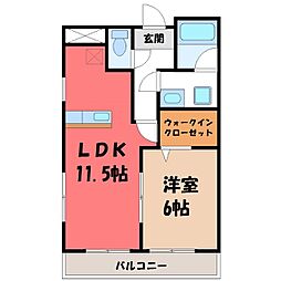 プリステージュ 1LDKの間取図画像