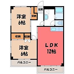 シティ・サンロード 2LDKの間取図画像