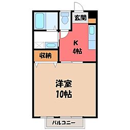 ヴェール・ヴィラージュSHIMIZU 1Kの間取図画像