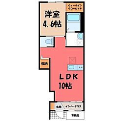 仮)ユニヴァリィII鶴田町新築アパート 1LDKの間取図画像