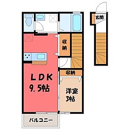 グランコート蓮 1LDKの間取図画像